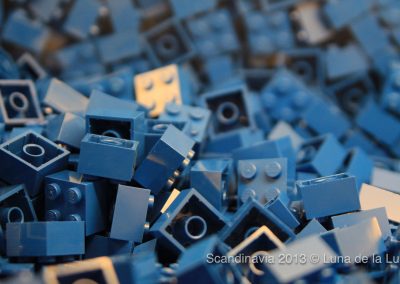 close up of blue lego blocks