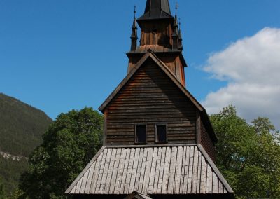 wooden church in Kaupanger Norway