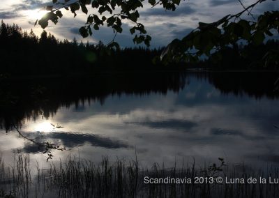 Lake at dusk in Finland